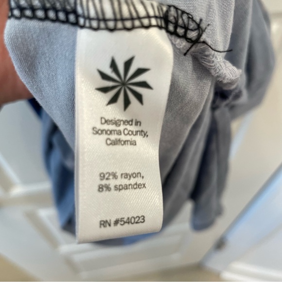 Athleta Ombré Tie-dye Navy Ruched Sleeveless Midi Tank Dress - Picture 7 of 7